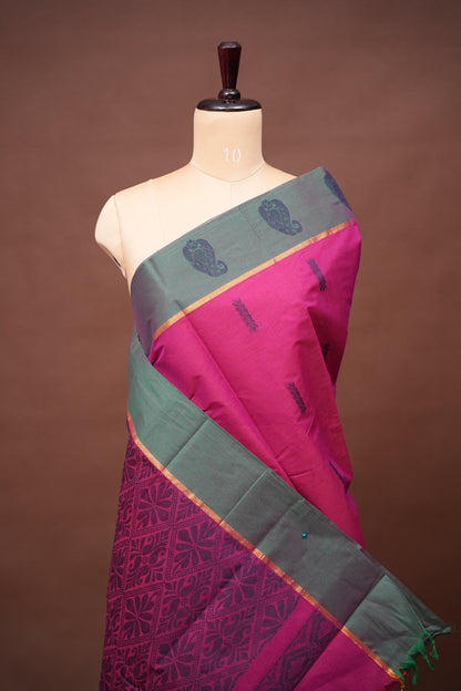 Chettinad Cotton Saree - Pink