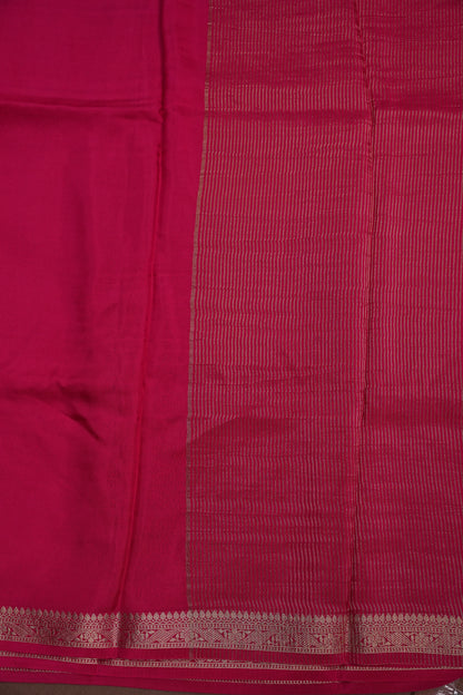 Pink Crepe Silk Saree with Embroidered Blouse