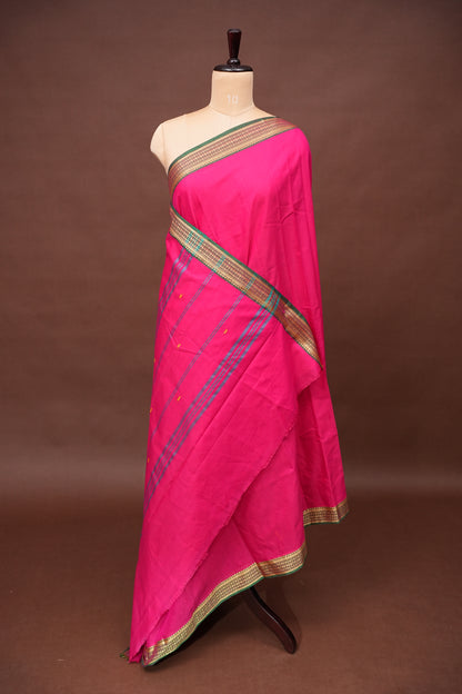 Soft Chettinad Cotton Saree - Pink