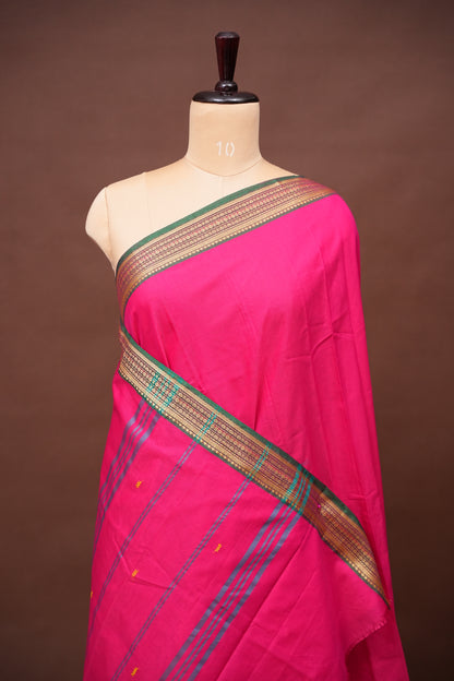 Soft Chettinad Cotton Saree - Pink