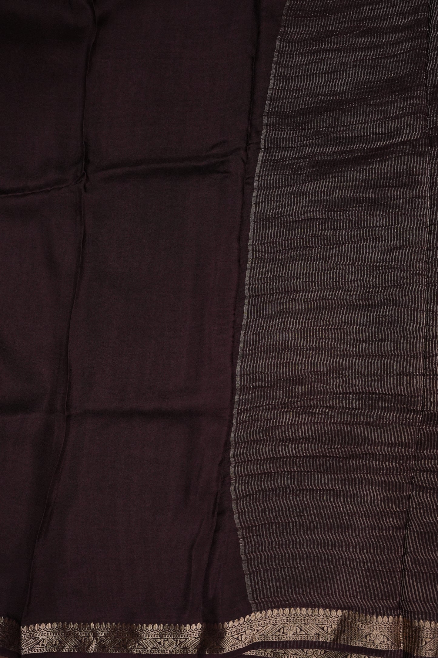 Crepe Silk Coffee Color with Embroidered Blouse