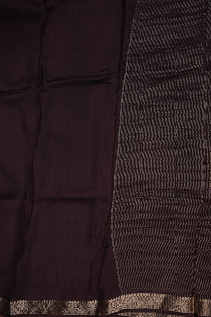 Crepe Silk Coffee Color with Embroidered Blouse