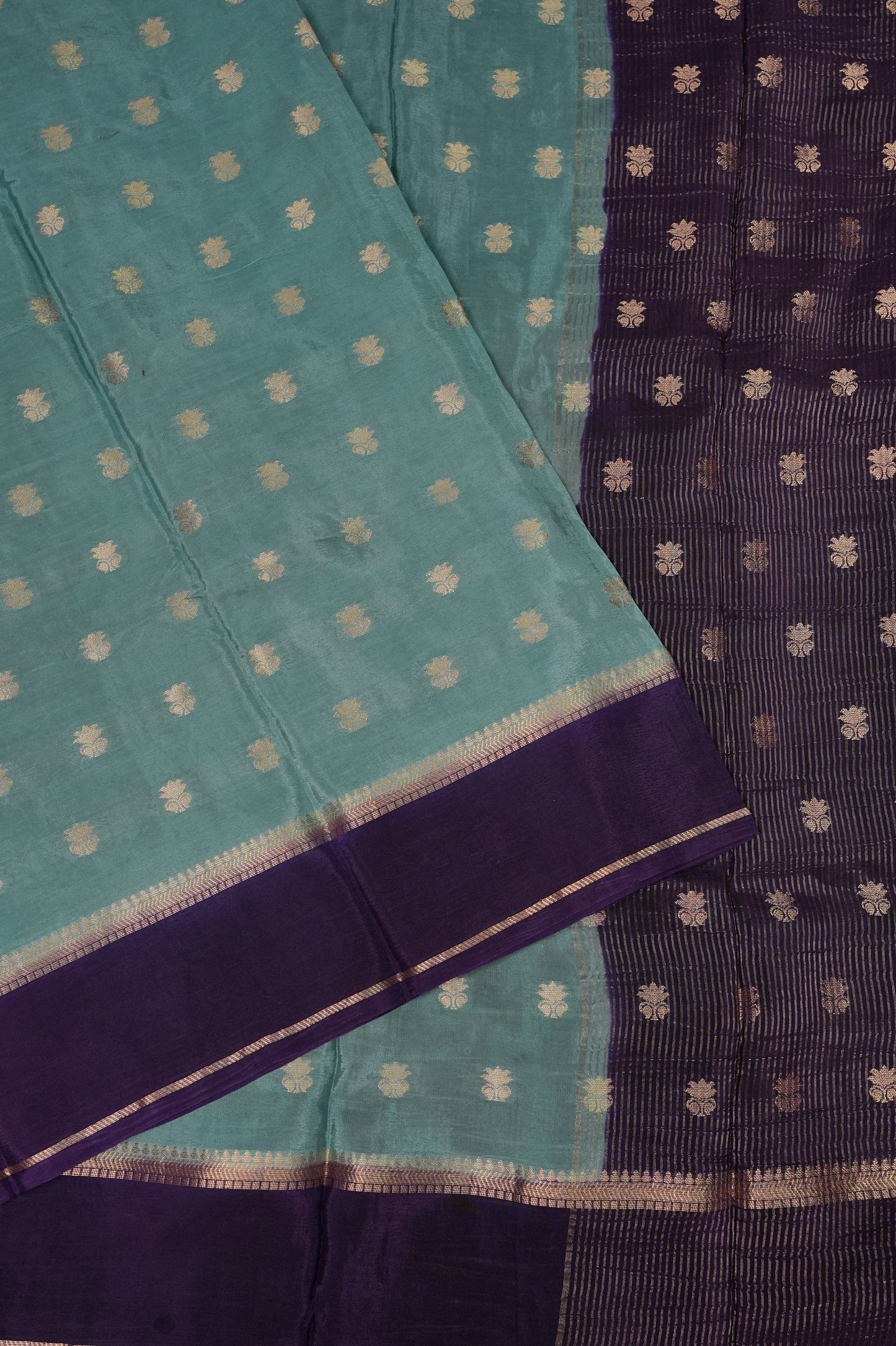 Crepe Silk Saree - Deep Purple