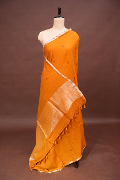 Soft Chettinad Cotton Saree - Mustard