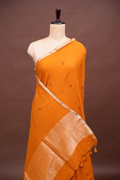 Soft Chettinad Cotton Saree - Mustard
