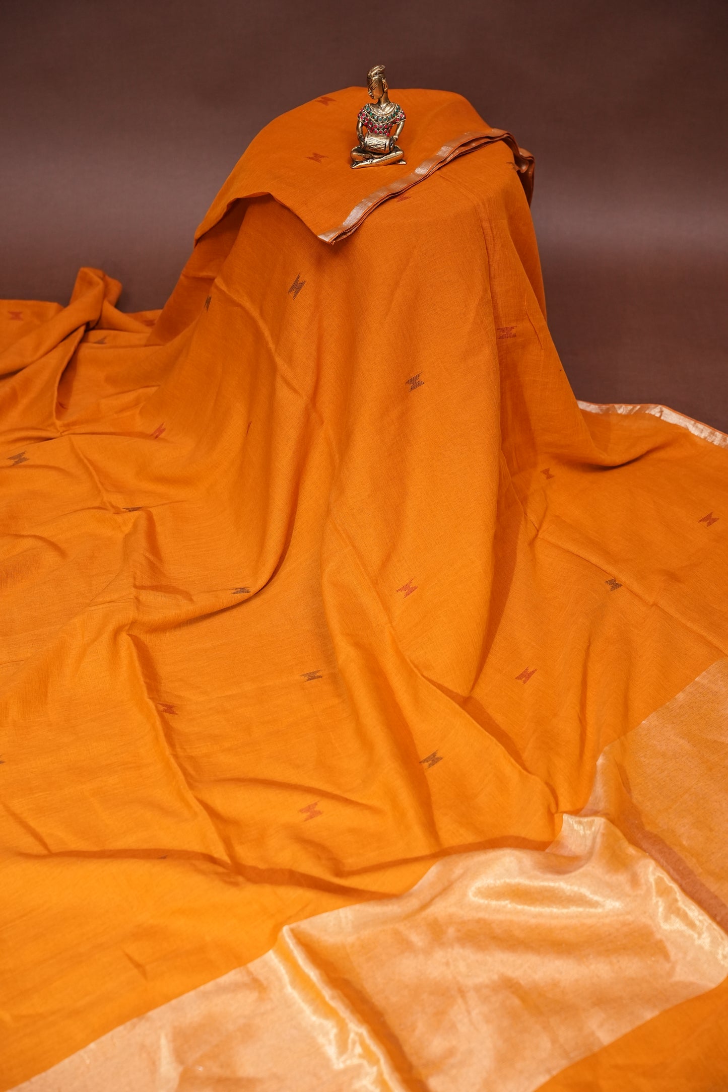 Soft Chettinad Cotton Saree - Mustard