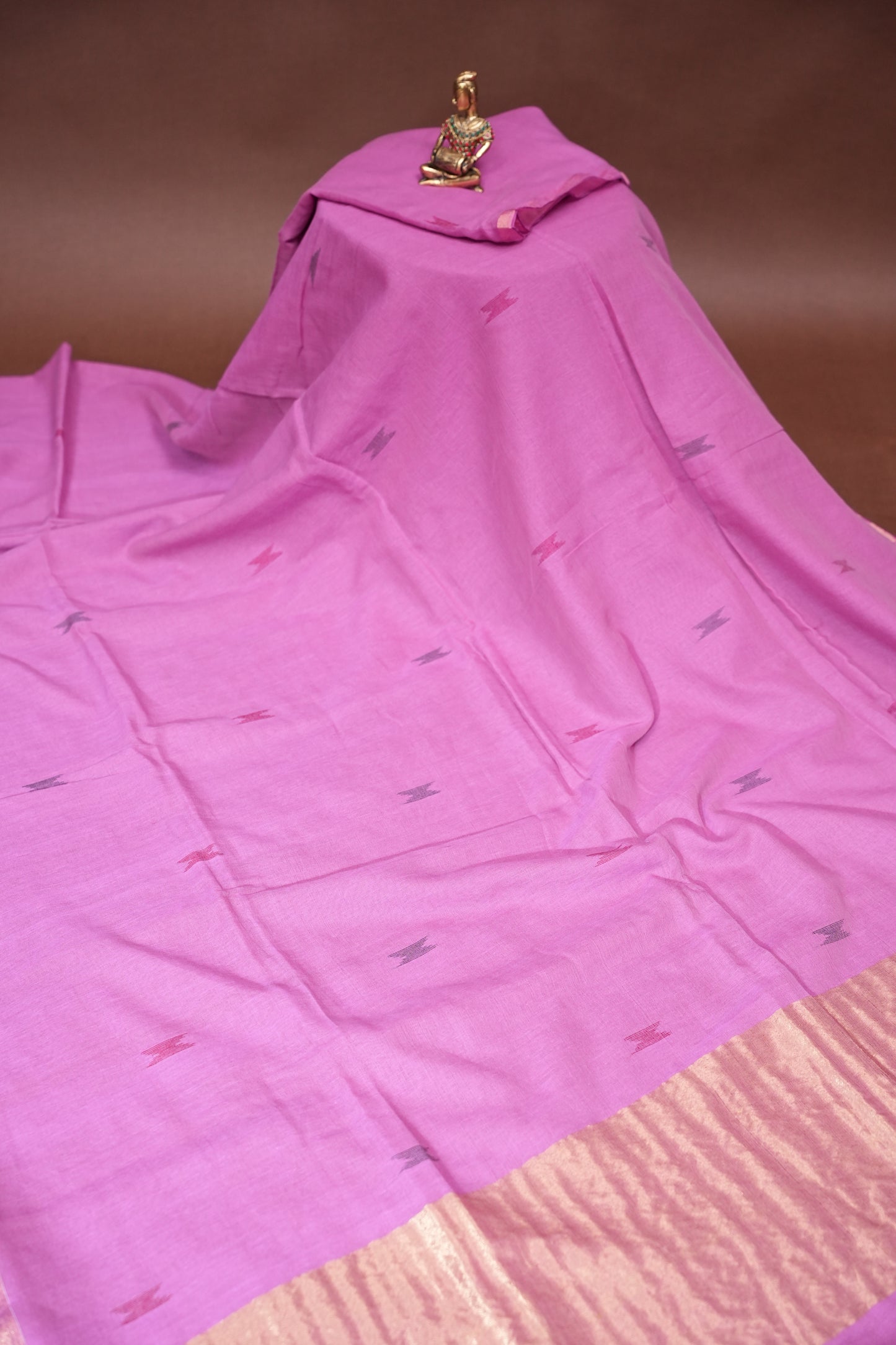 Soft Cotton Saree - Soft Pink