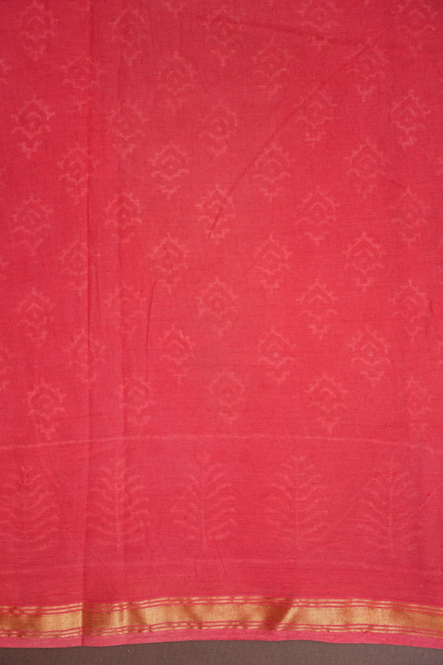 Mul Mul Cotton Ajrak Print Saree - Pink