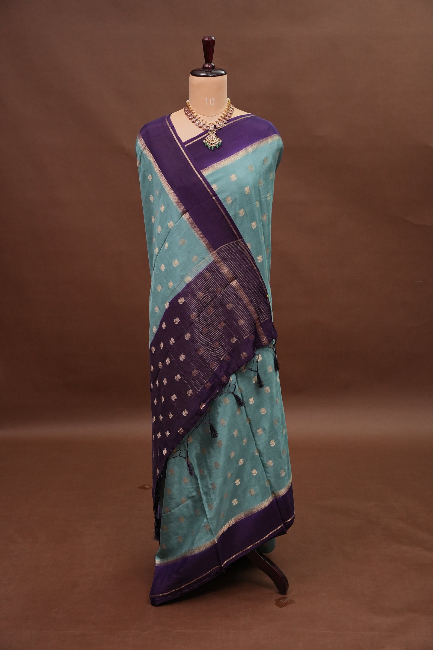 Crepe Silk Saree - Deep Purple