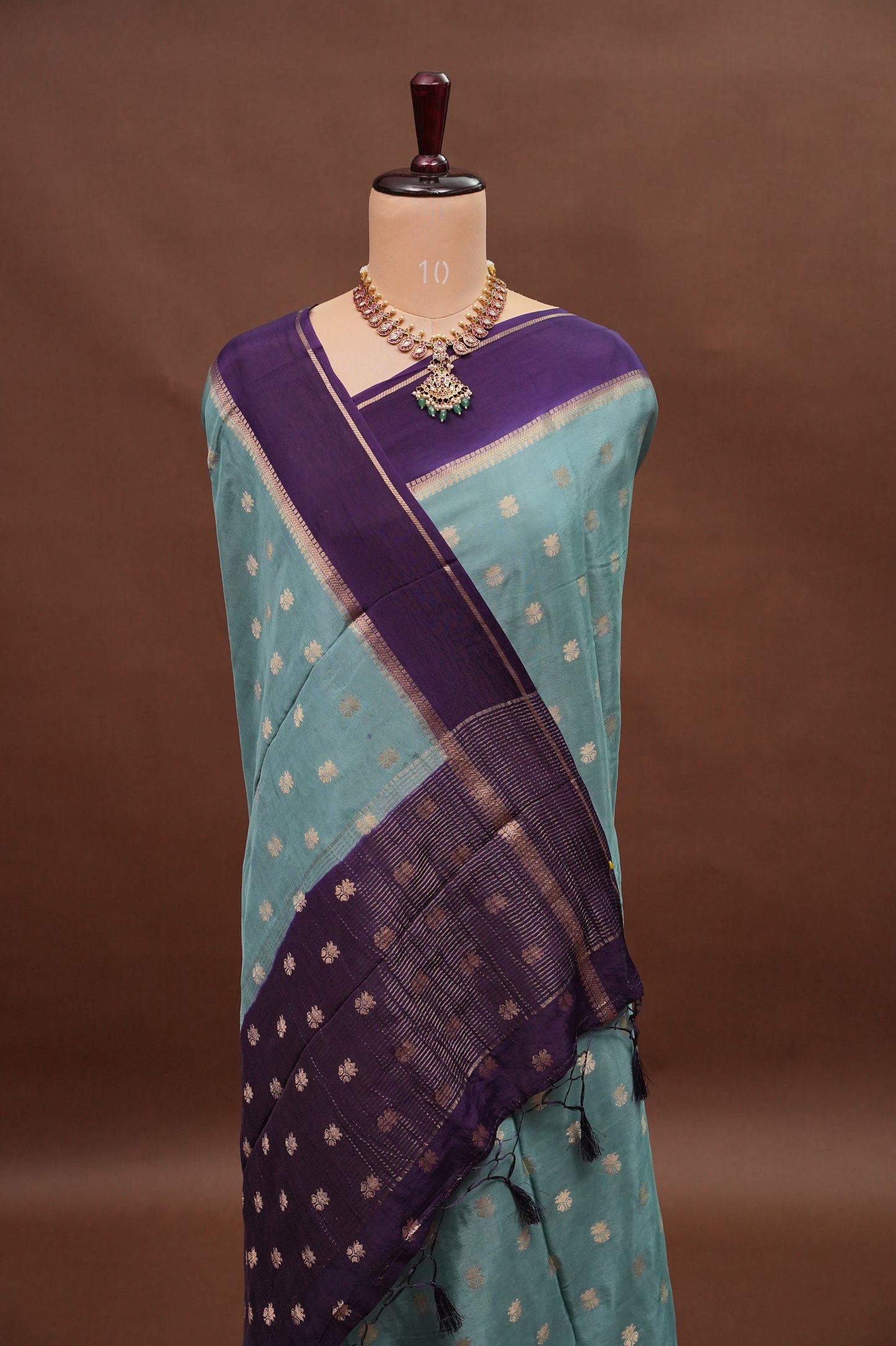 Crepe Silk Saree - Deep Purple
