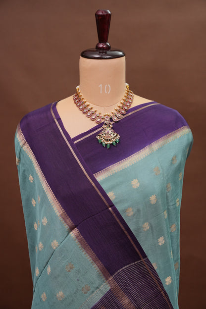 Crepe Silk Saree - Deep Purple