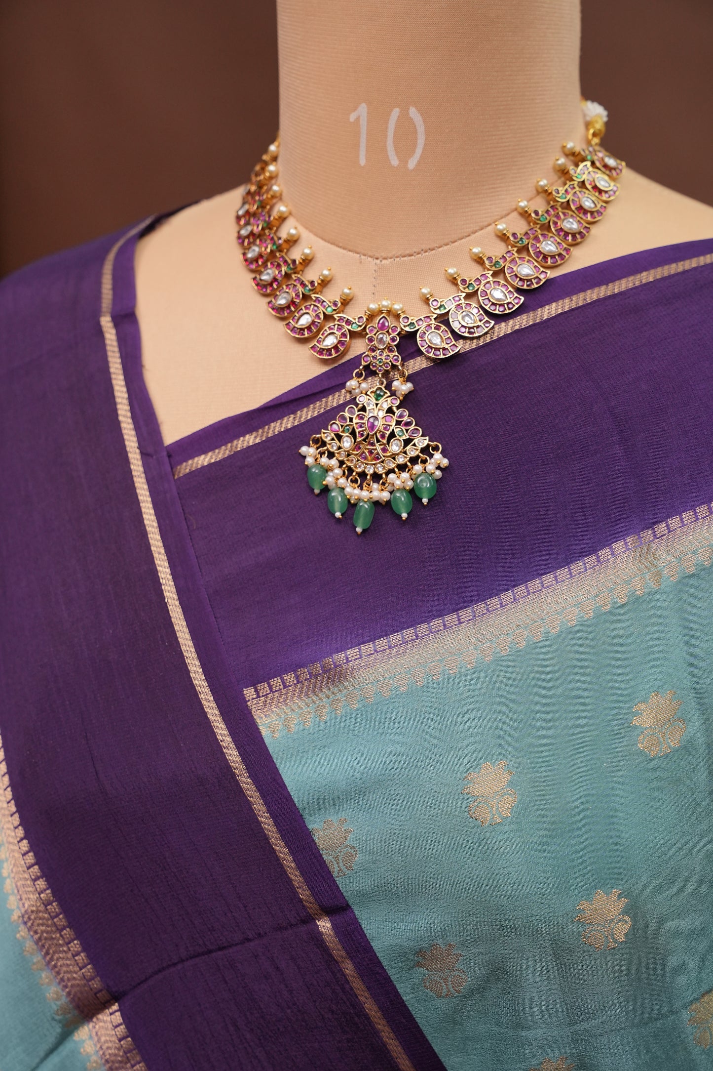 Crepe Silk Saree - Deep Purple