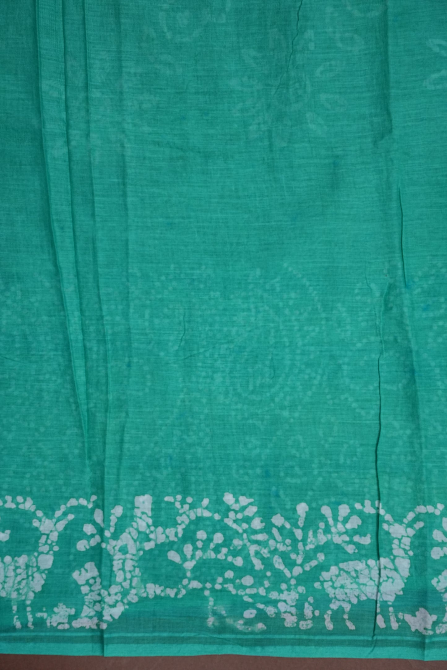 Batik Printed Mulmul Cotton Saree - Blue