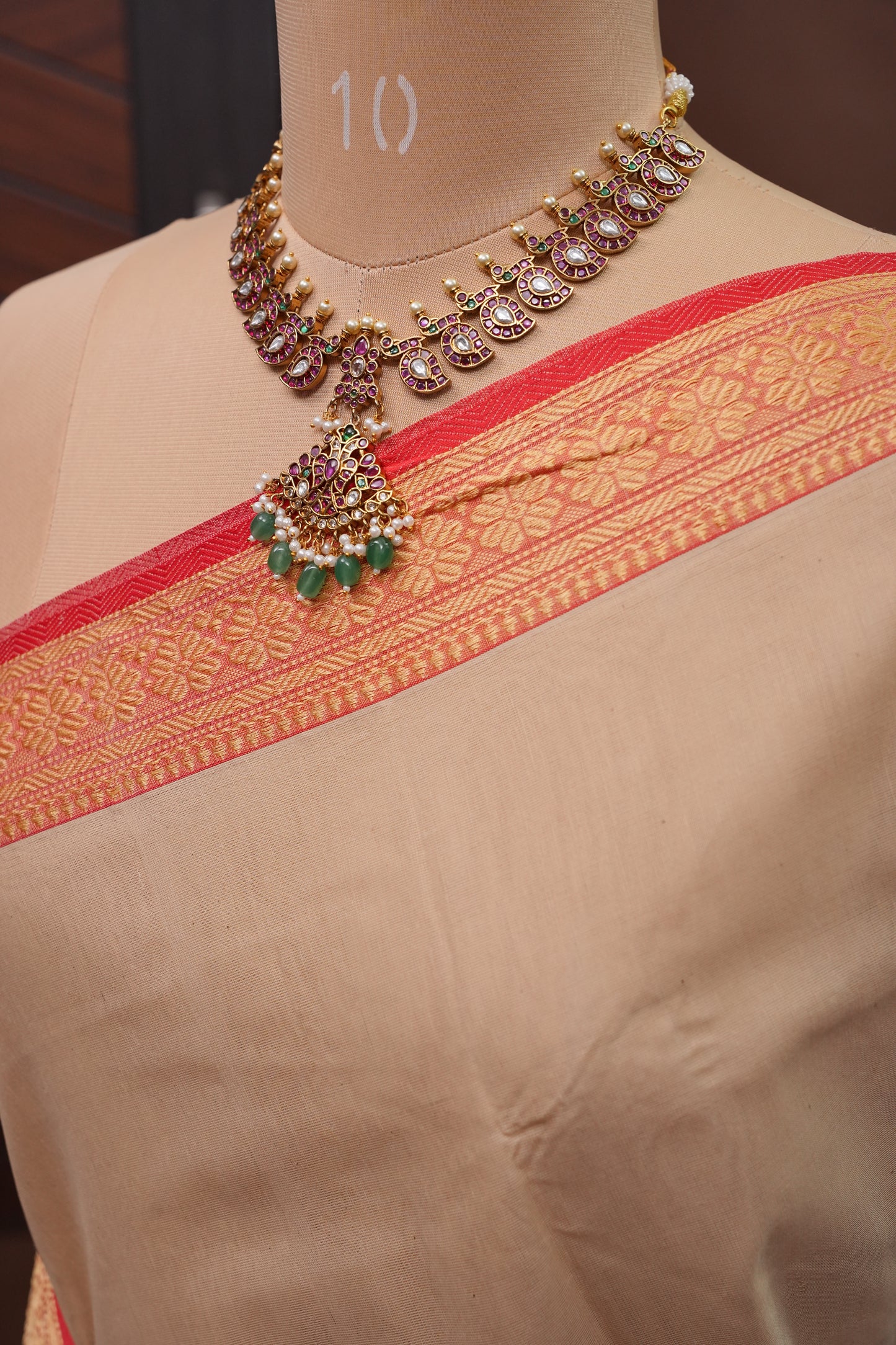 Soft Cotton Saree - Beige