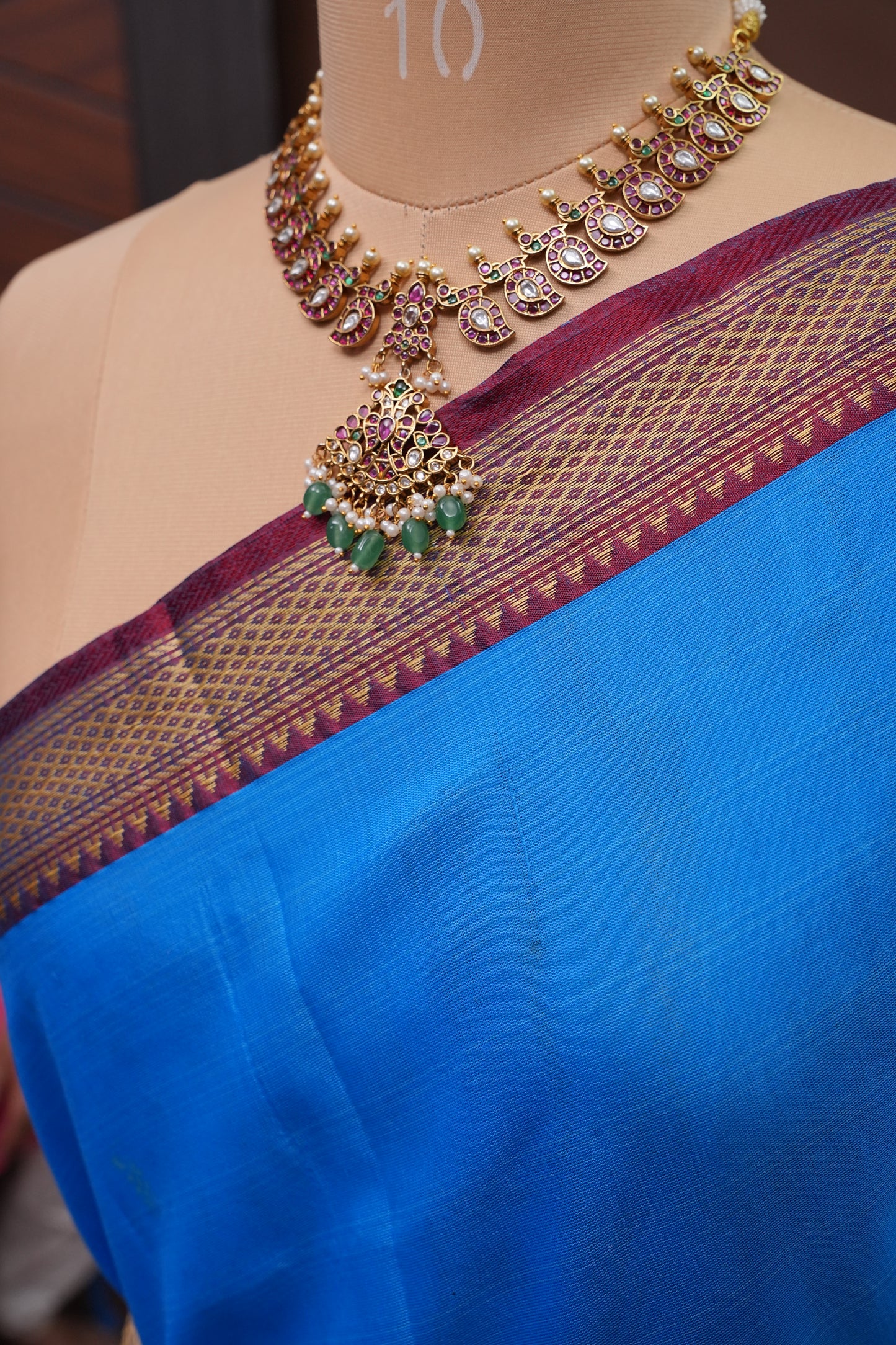 Soft Chettinad Cotton Saree - Blue