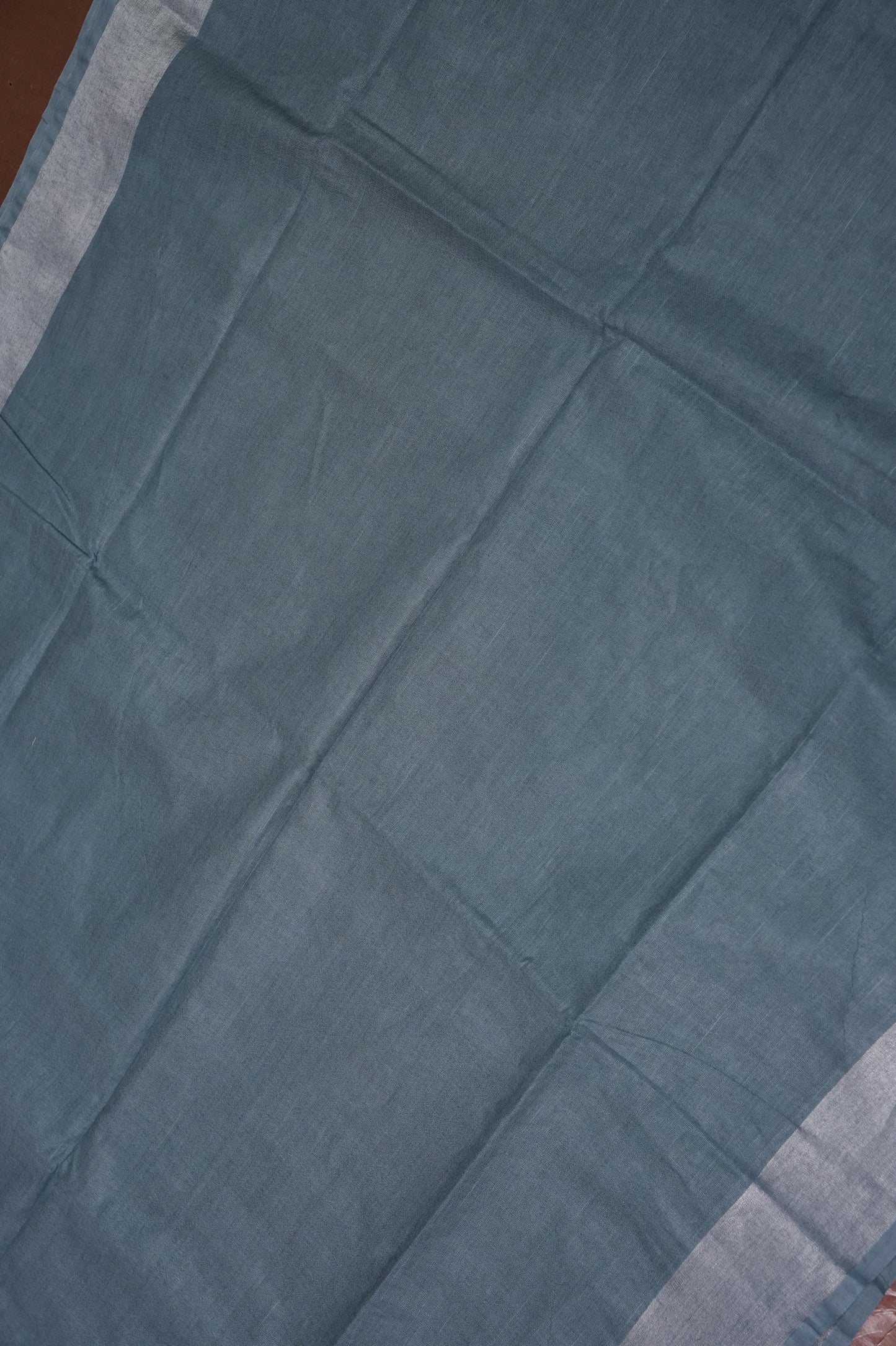 Pure Linen Saree with Tassles - Grey