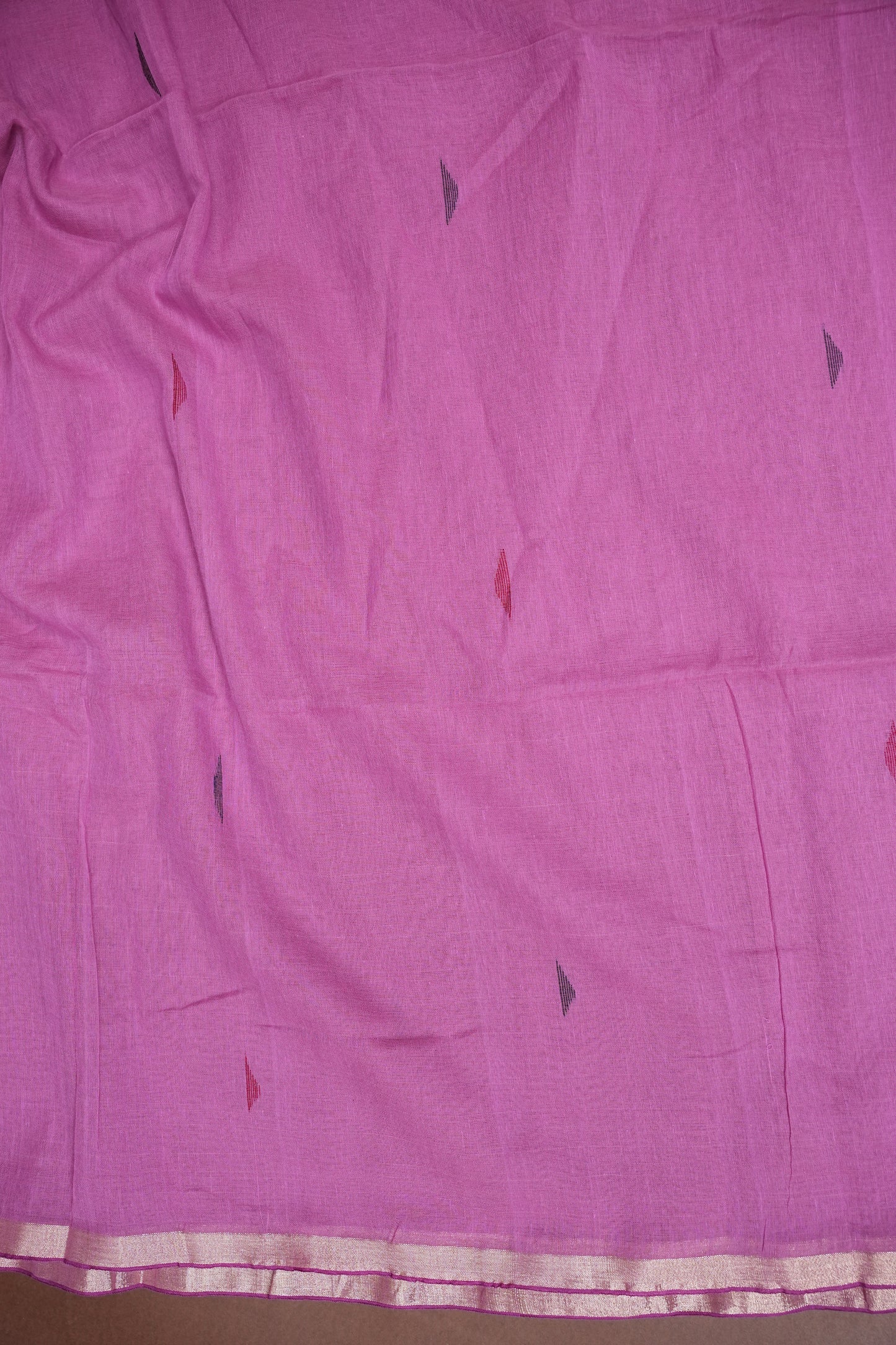 Soft Cotton Saree - Soft Pink