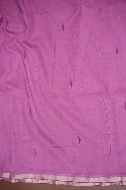 Soft Cotton Saree - Soft Pink