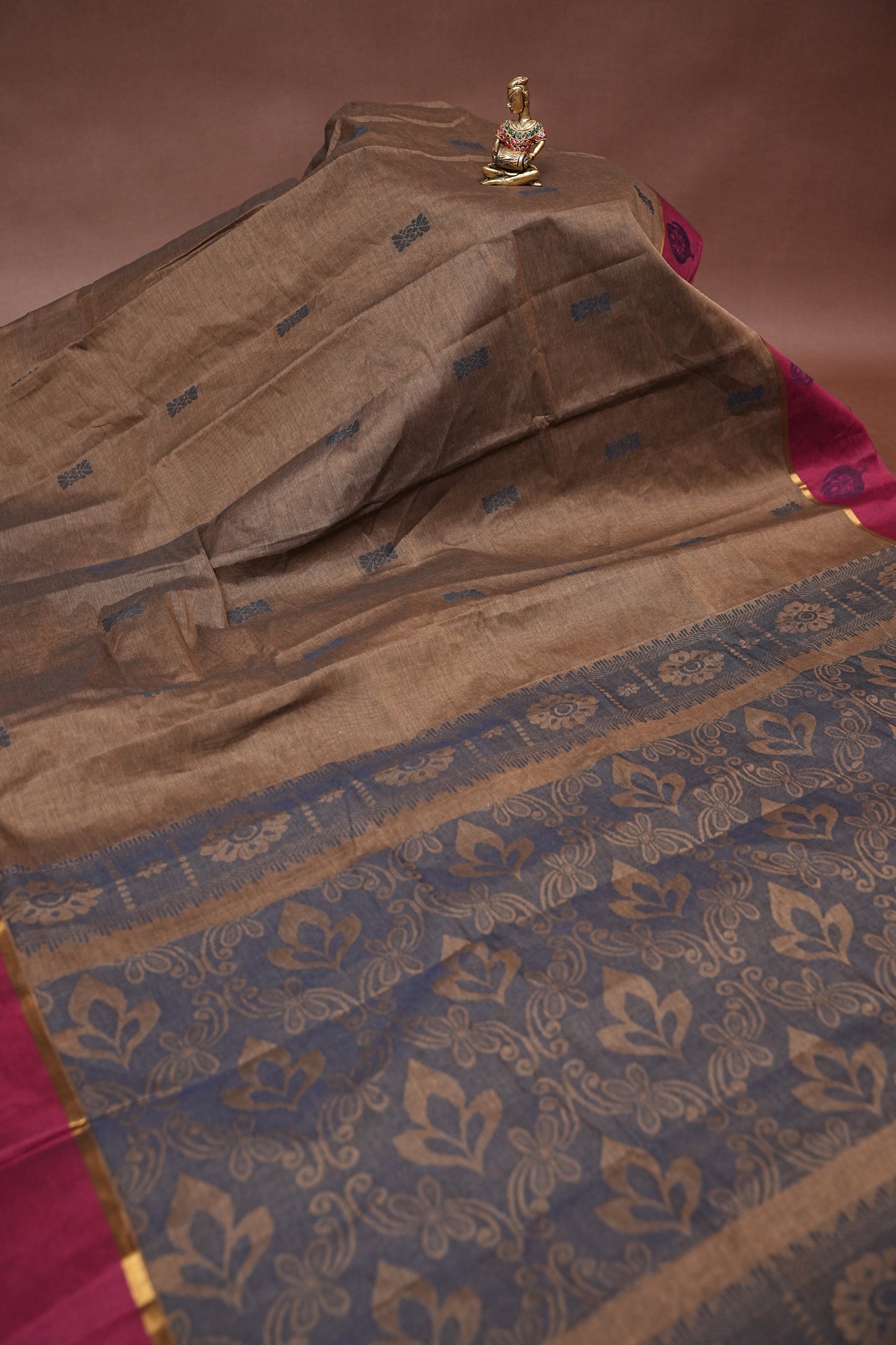 Chettinad Cotton Saree - Brown