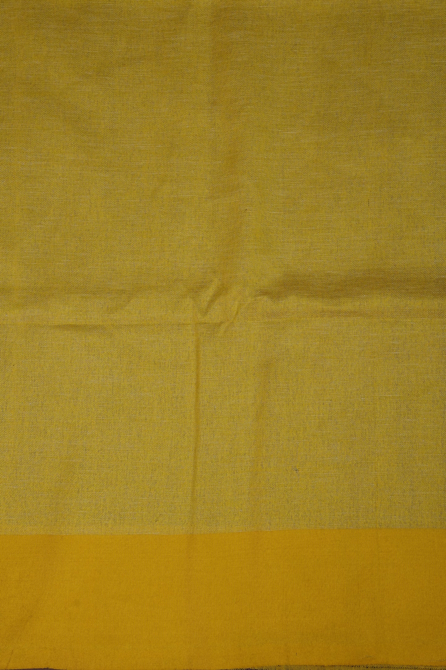 Pure Linen Saree with Tassles - Grey & Yellow