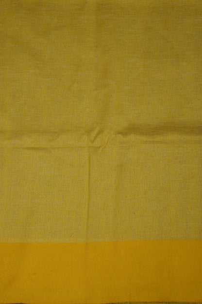 Pure Linen Saree with Tassles - Grey & Yellow