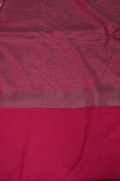 Pure Linen Saree with Tassles - Grey & Pink