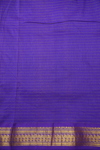 Checkered Kalyani Cotton Silk Saree - Purple