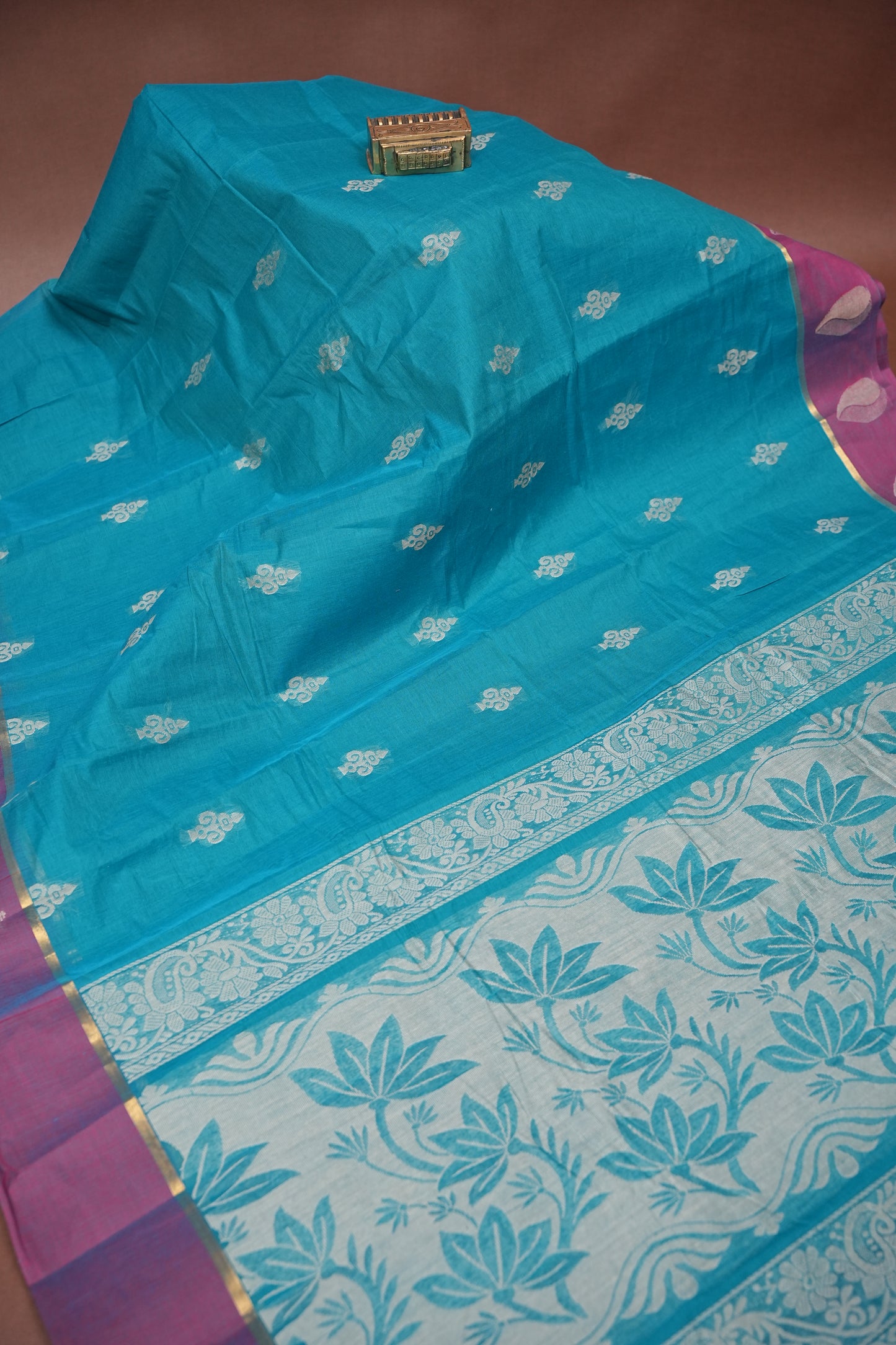 Chettinad Cotton Saree - Blue