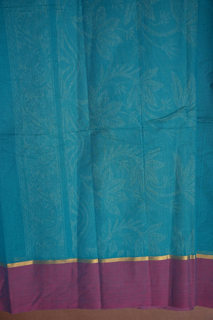Chettinad Cotton Saree - Blue