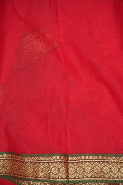 Soft Cotton Saree - Red