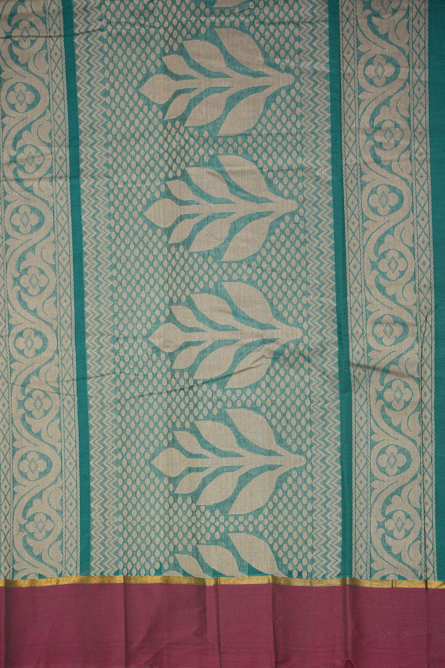 Chettinad Cotton Saree - Rama Green