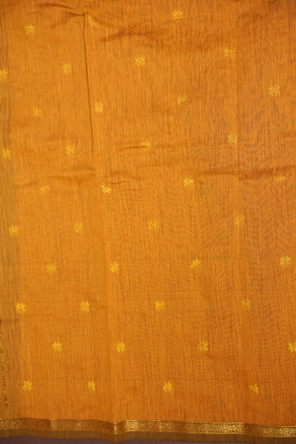 Maheshwari Silk Cotton Saree - Green and Mustard