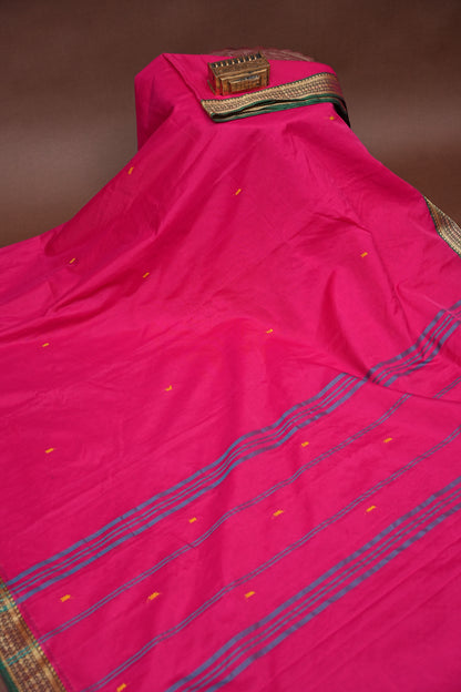 Soft Chettinad Cotton Saree - Pink