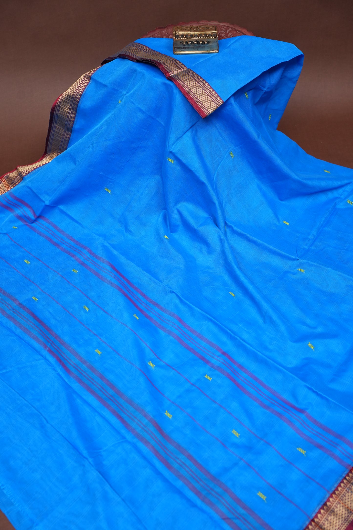 Soft Chettinad Cotton Saree - Blue
