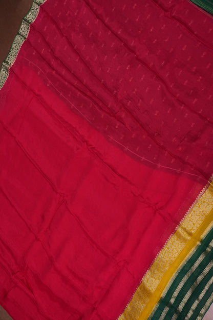 Georgette Crepe Sarees - Rani Pink