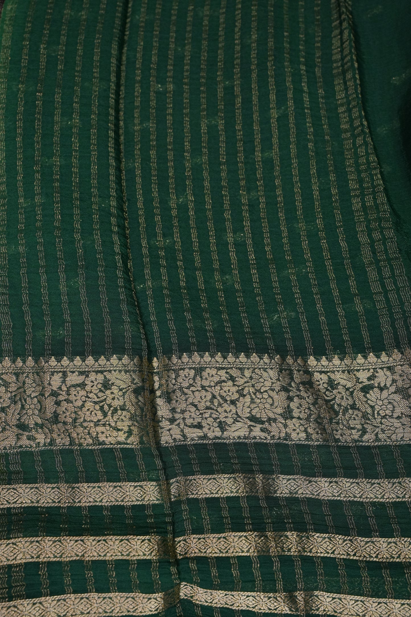 Georgette Crepe Sarees - Rani Pink