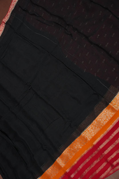 Georgette Crepe Sarees - Black
