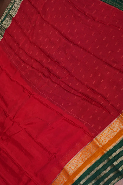 Georgette Crepe Sarees - Deep Red