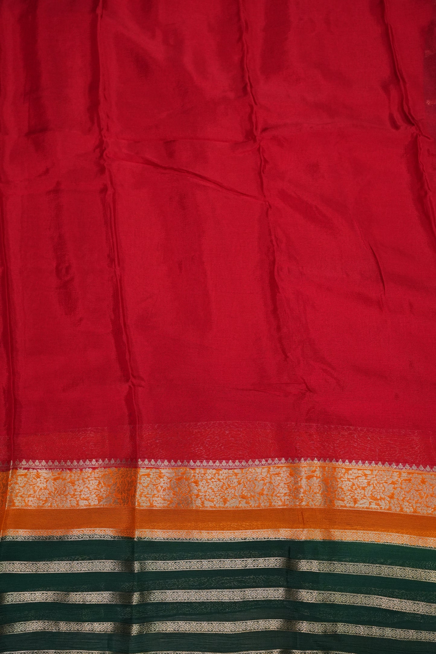 Georgette Crepe Sarees - Deep Red