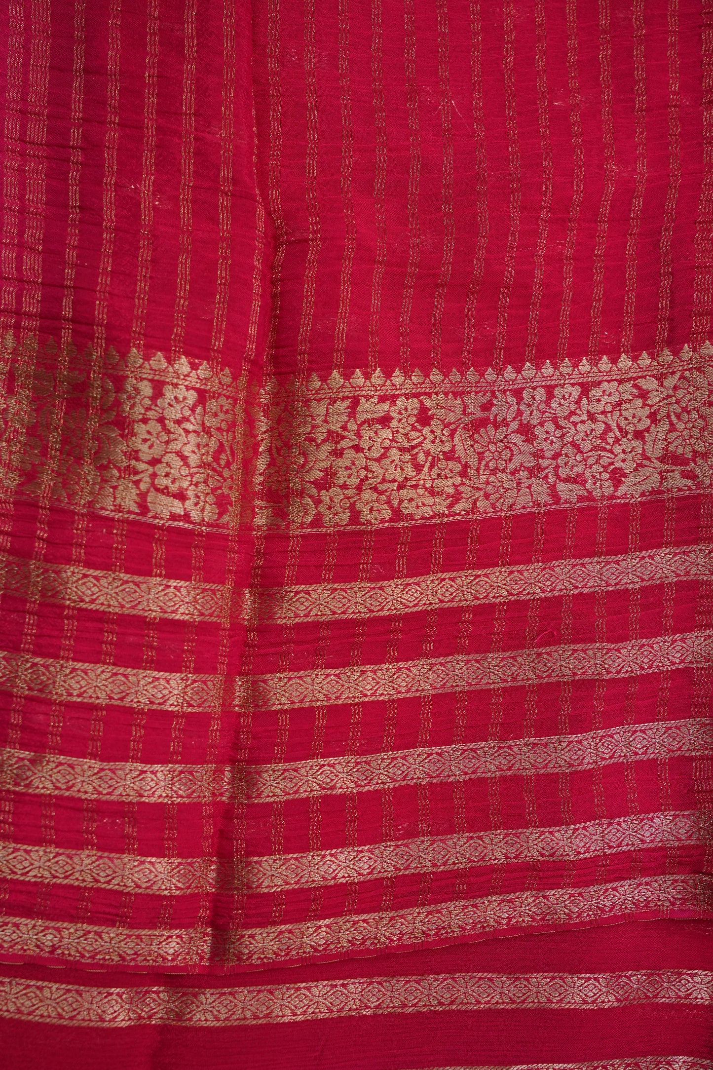 Georgette Crepe Sarees - Deep Brinjal Purple