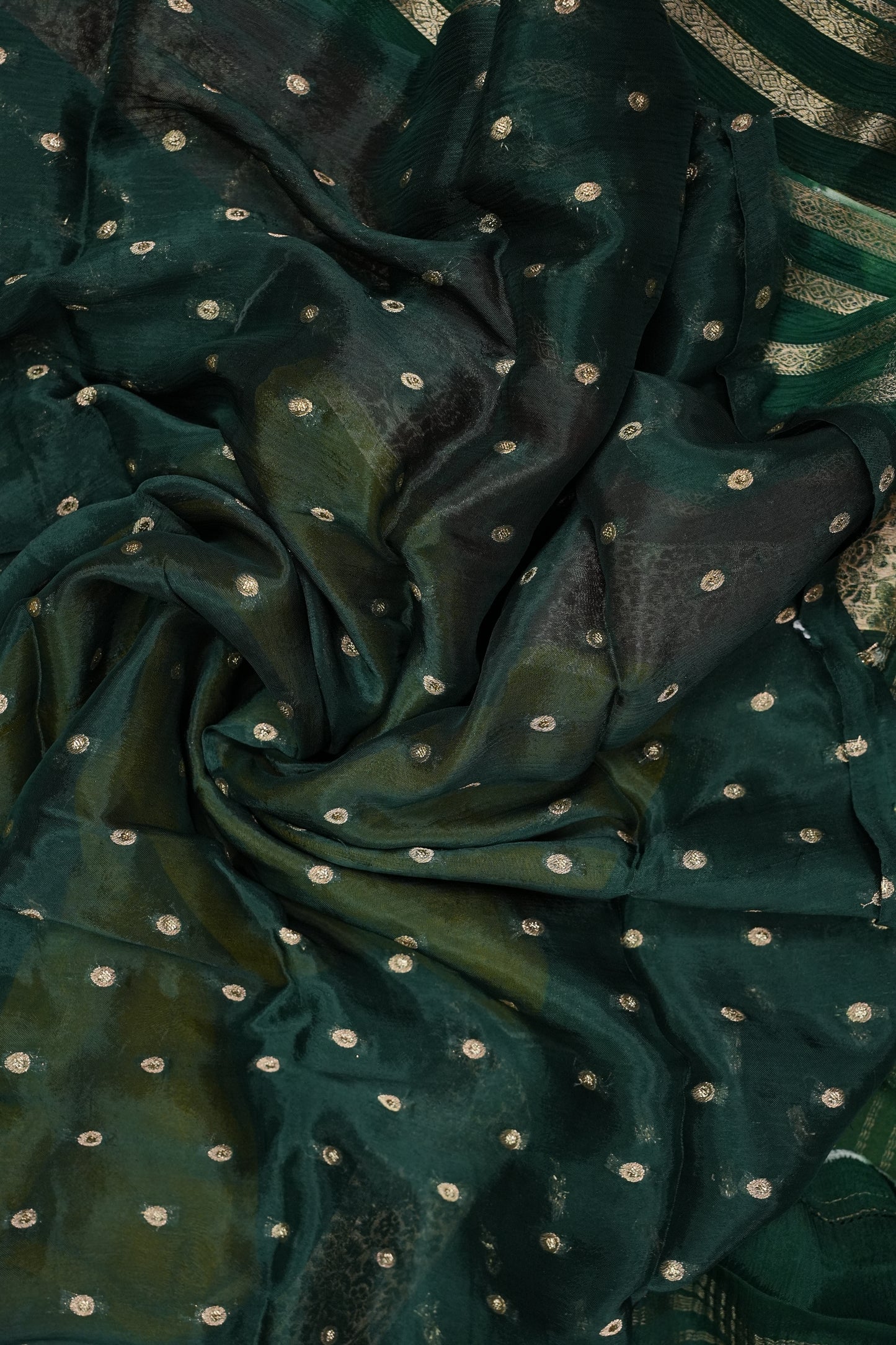 Georgette Crepe Sarees - Mustard