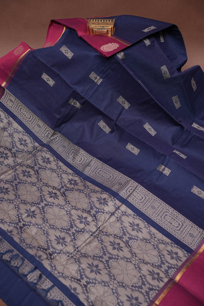 Chettinad Cotton Saree - Blue
