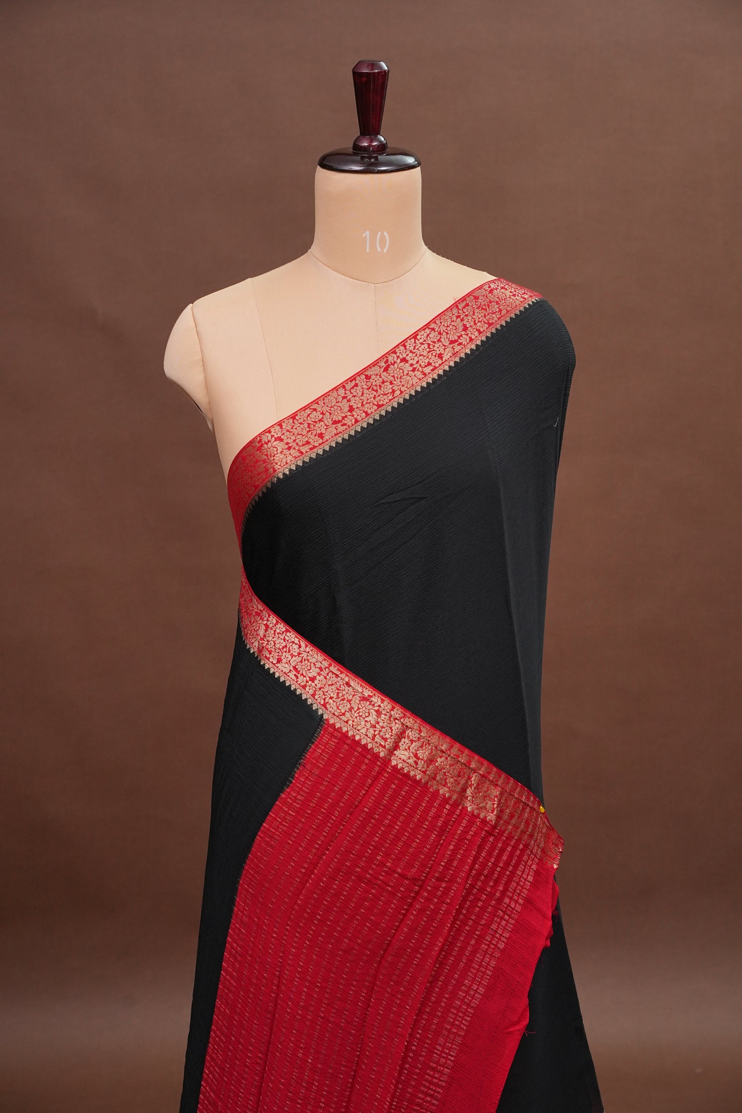 Georgette Crepe Sarees - Black