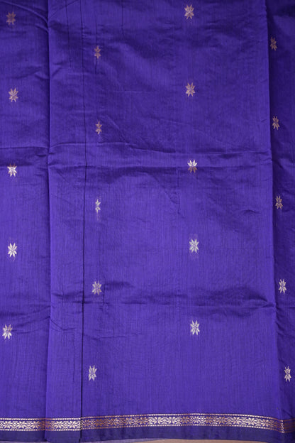 Maheshwari Silk Cotton Saree - Purple