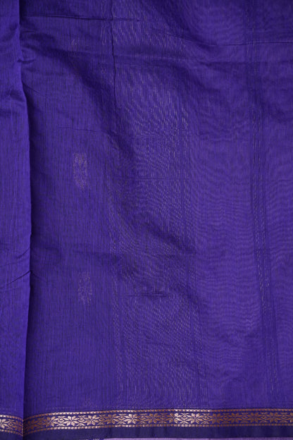 Maheshwari Silk Cotton Saree - Purple