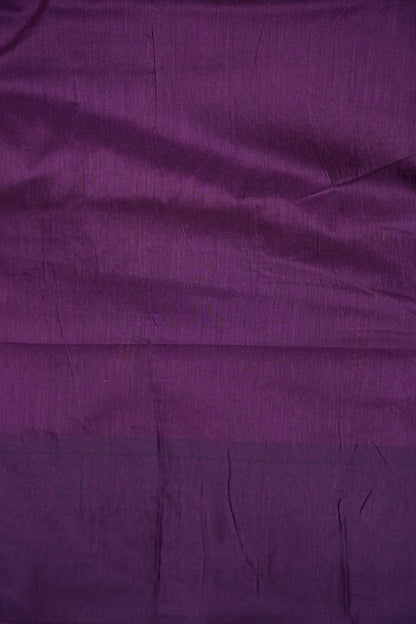 Temple Border Silk Cotton Saree - Peach and Purple