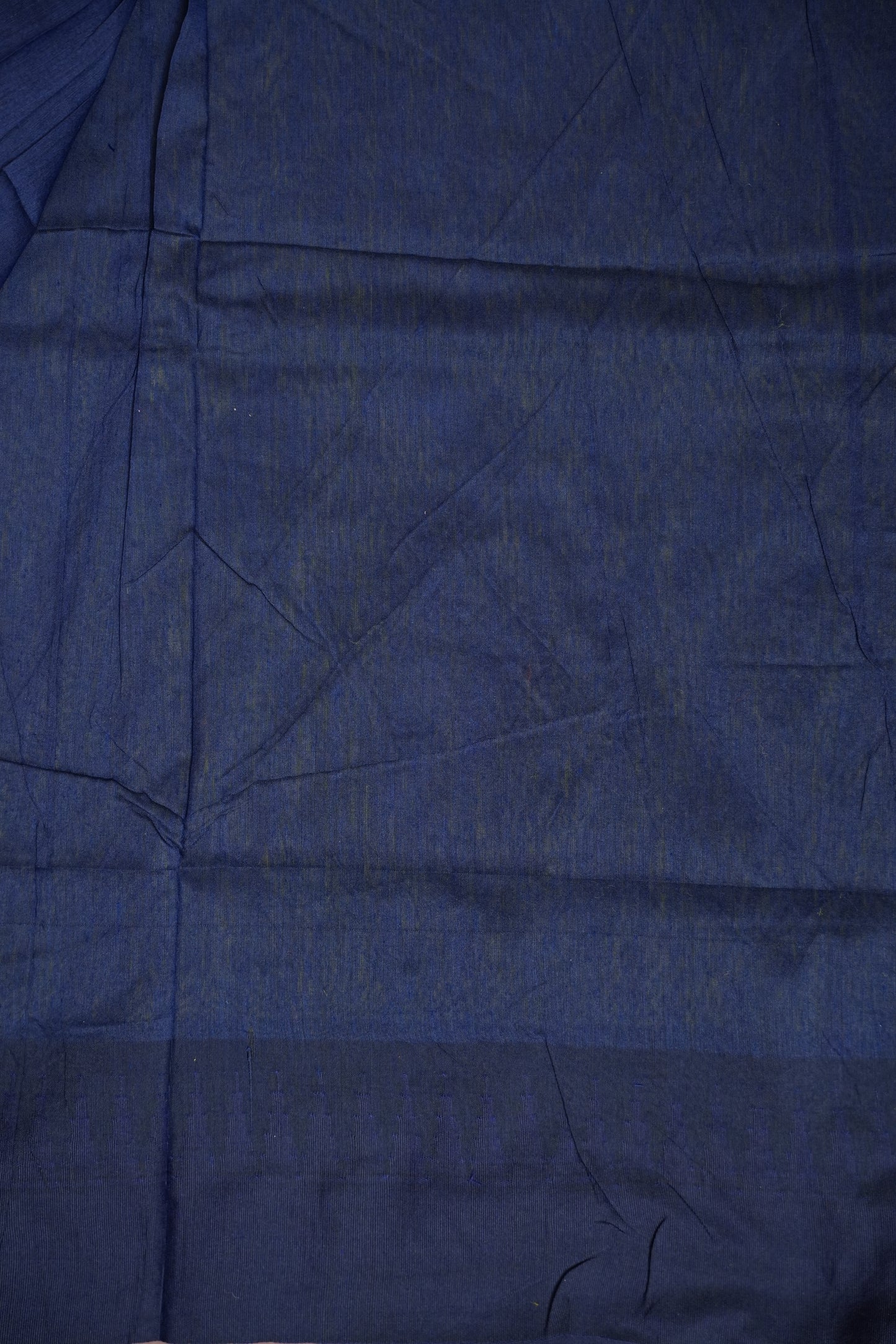 Temple Border Silk Cotton Saree - Green and Blue