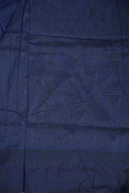Temple Border Silk Cotton Saree - Green and Blue