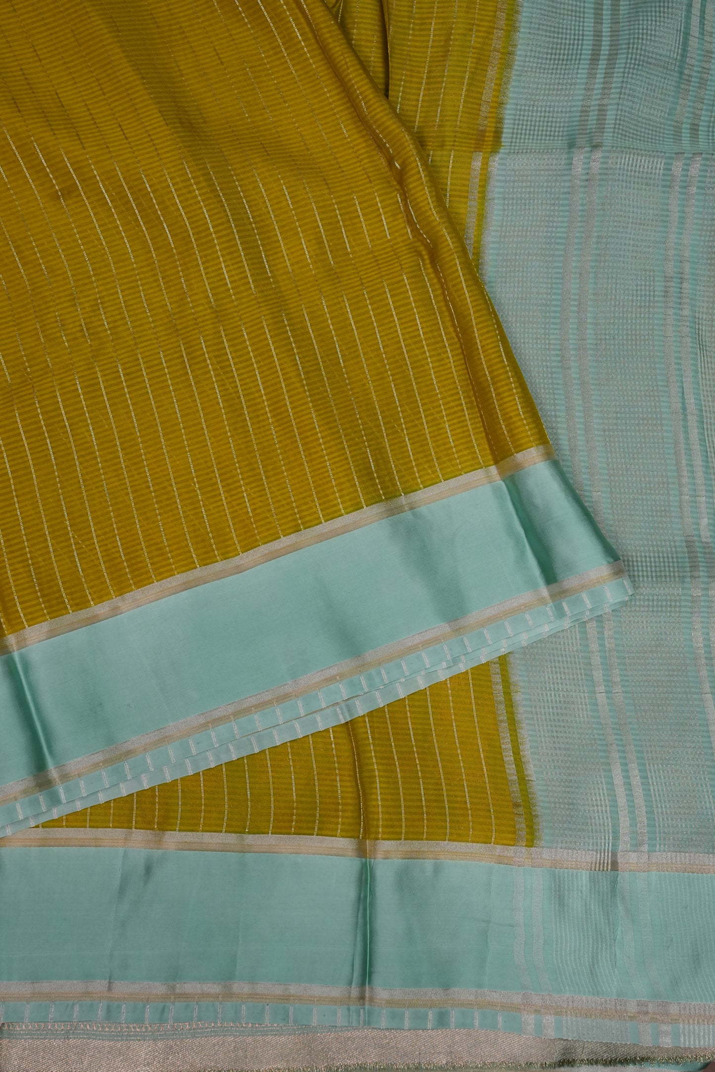 Crepe Silk Saree - Mehendi Green