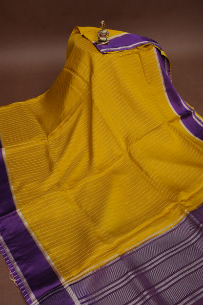 Crepe Silk Saree - Mustard
